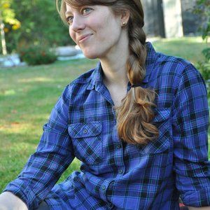 Eddie Bauer Blue Flannel Long Sleeve Shirt